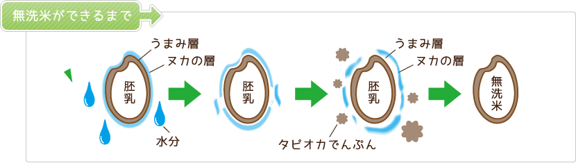 無洗米ができるまで 図