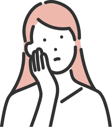 悩む女性のアイコン