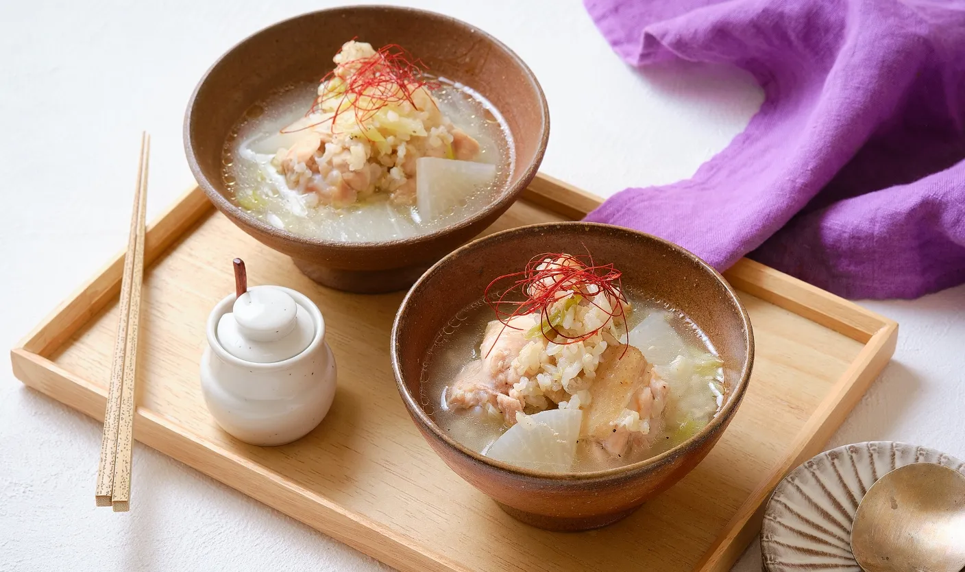 炊飯器で作る玄米入りサムゲタンスープ