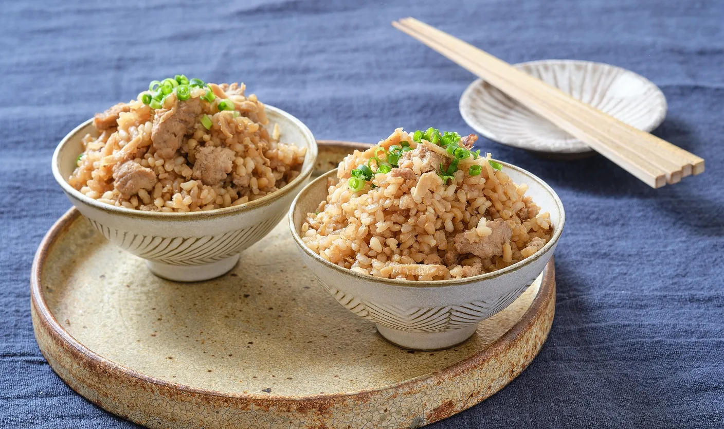 鶏ひき肉と生姜のポカポカ炊き込みごはん