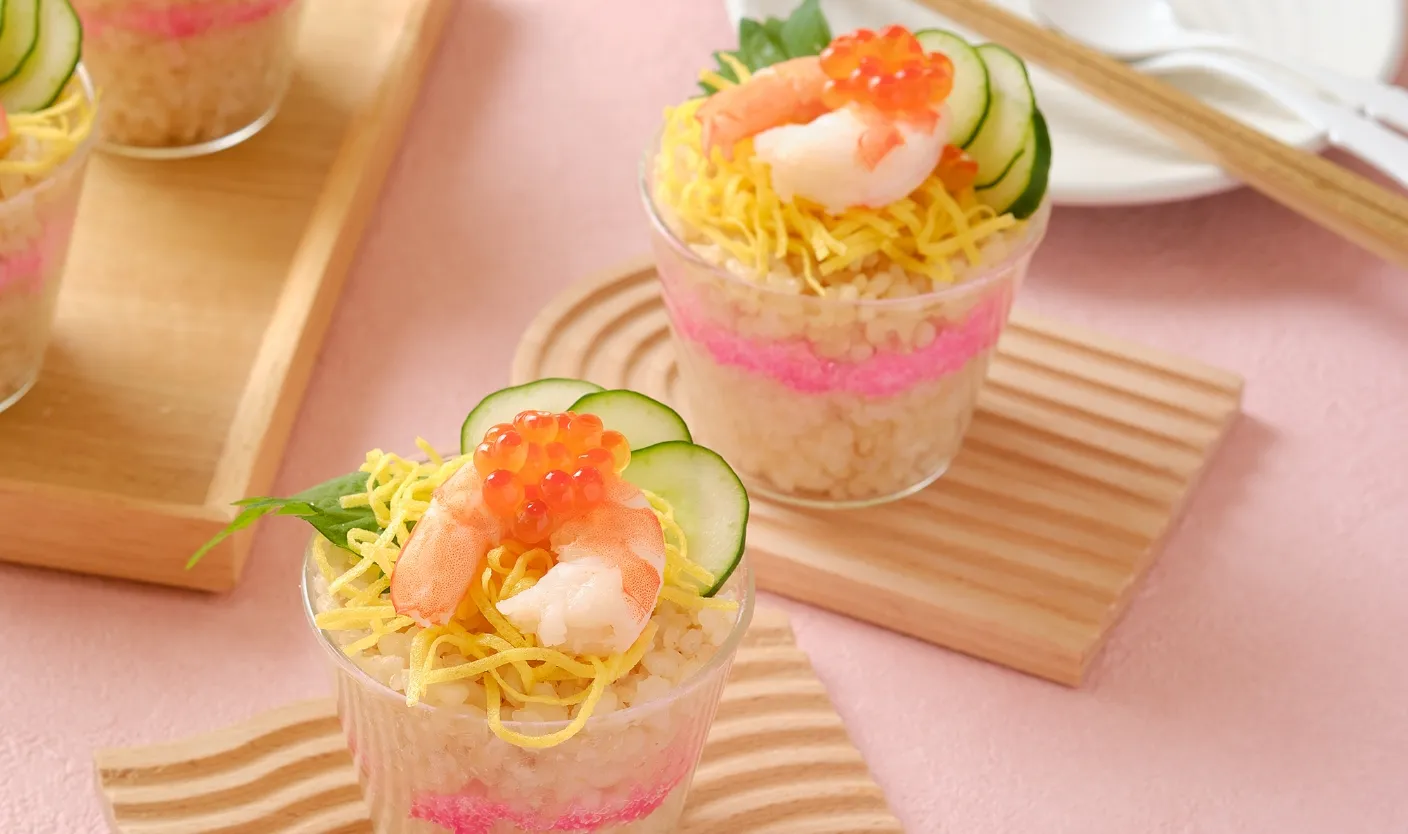 カップ寿司 ～簡単炊き込み酢飯～