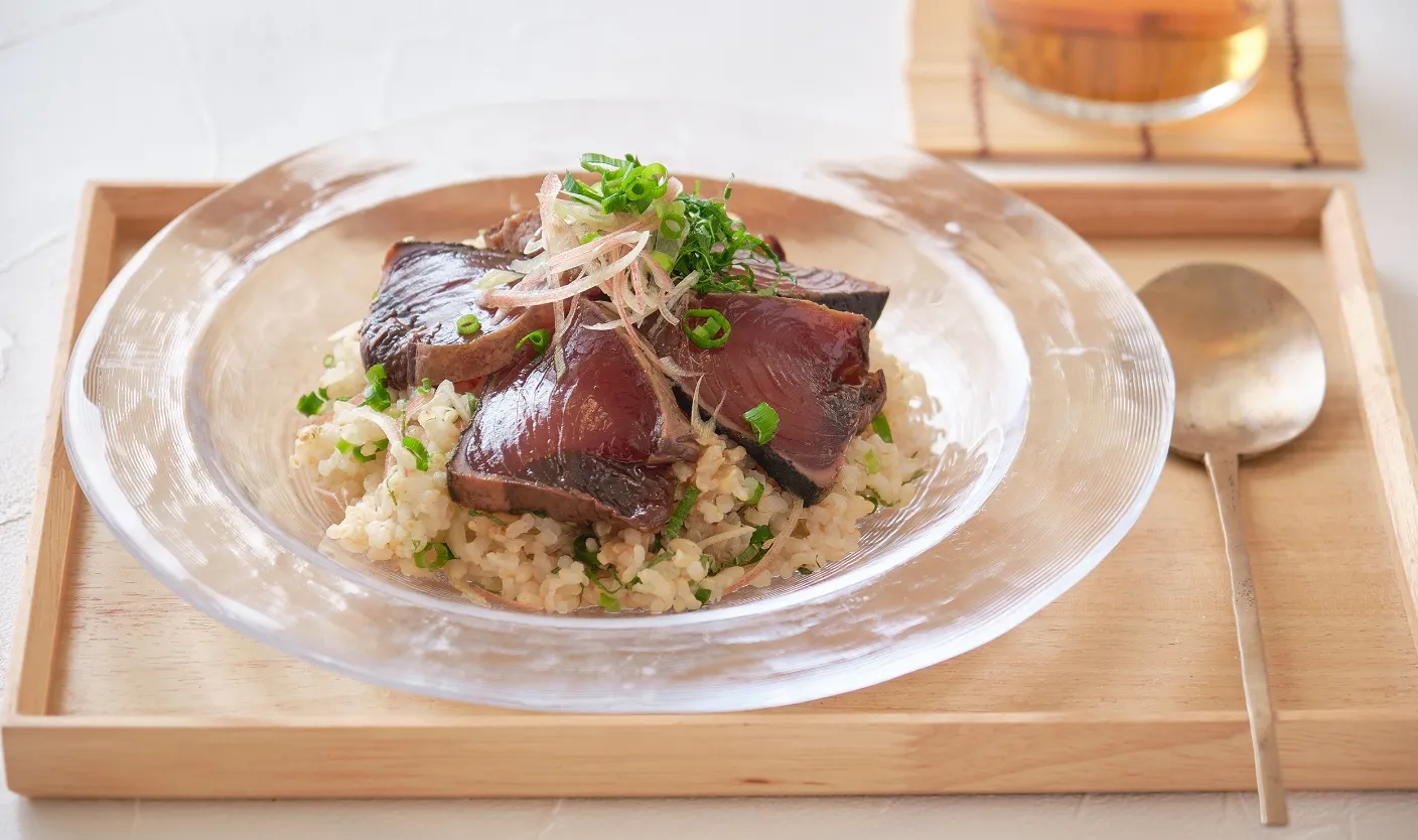 香味ごはんのかつお漬け丼