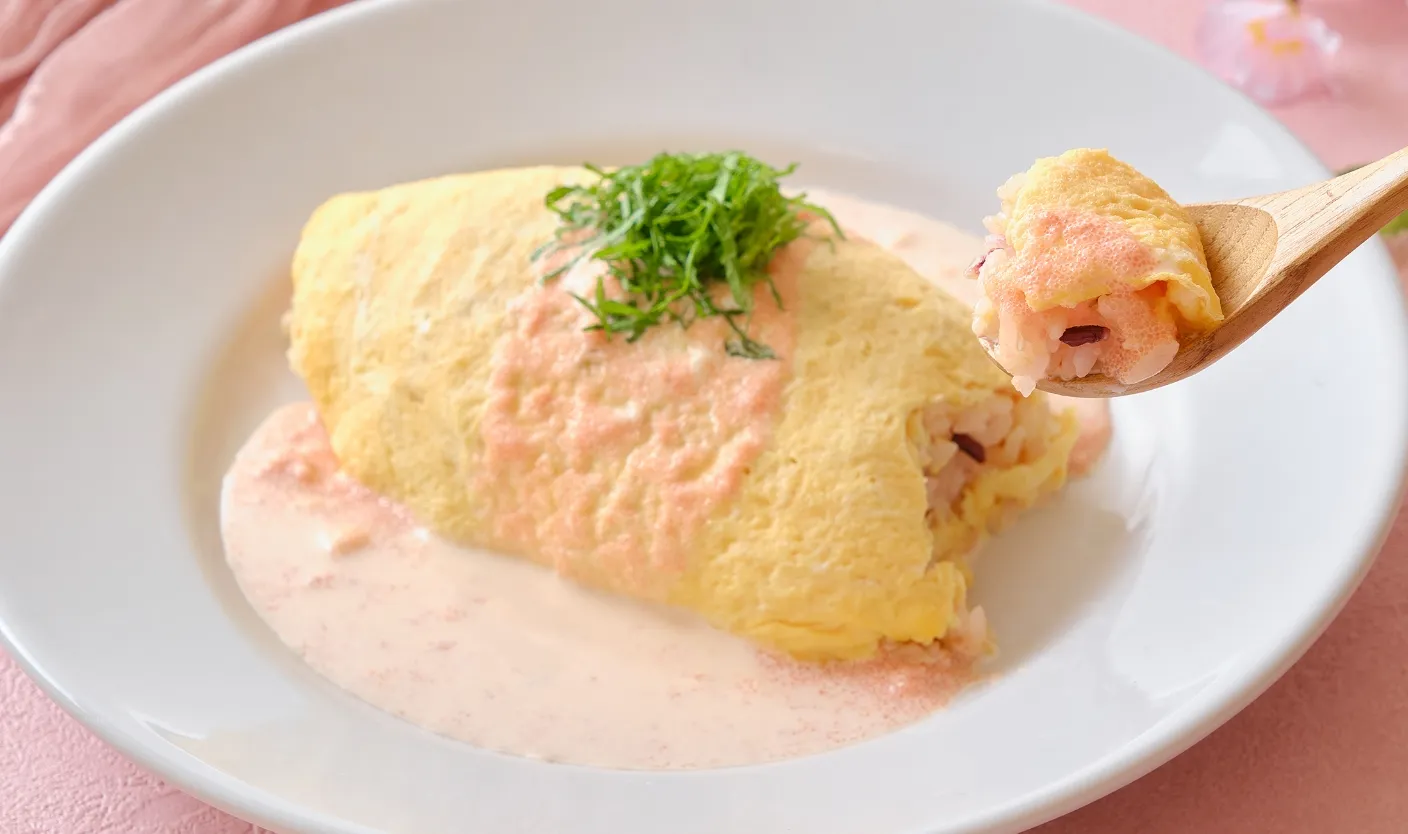 雑穀明太クリームオムライス